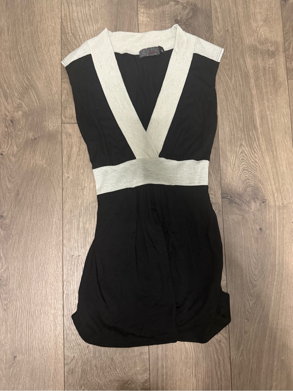 M&M'S Black Camisole with Metallic Silver Accents